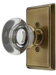 Providence Rosette Door Set with Providence Crystal Glass Knobs.